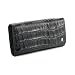Designer Anthoni Crown Portemonnaie en cuir femme noire Croco - Design