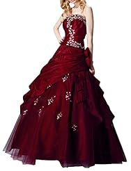 Strapless Taffeta Sleeveless Sequined   Ball Gown Evening Dress/Quinceanera Dress/Party Dress 