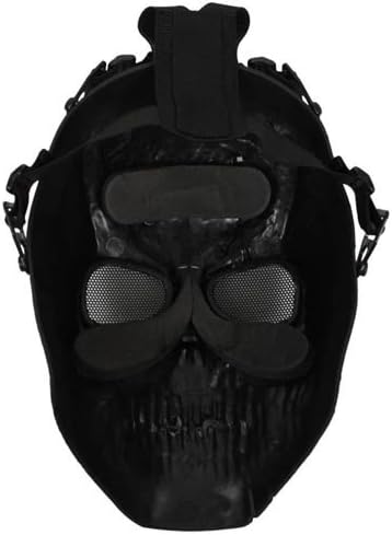 Black Color Gun Full Face Game Protection Skull Skeleton Army Airsoft Paintball BB Safe Mask