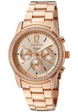 Invicta Womens 11774 Angel Rose Tone Dial 18k Rose Gold Ion-Plated Stainless Steel Watch Invicta Womens 11774 Angel Rose Tone Dial 18k Rose Gold Ion-Plated Stainless Steel Watch
