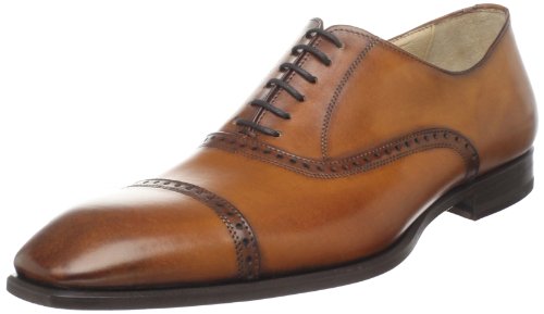 Antonio Maurizi Mens Salerno Cap Toe Oxford,Cognac,44 EU (US Mens 11-11.5 M)