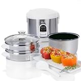 Wolfgang Puck Stainless Steel Steamer/Rice Cooker White
