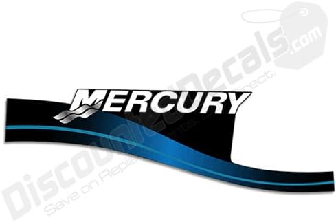 Mercury Outboard 200HP Right Starboard Side Single Engine Cowl Decal SaltWater OptiMax EFI Decals Stickers 200 HP Blue