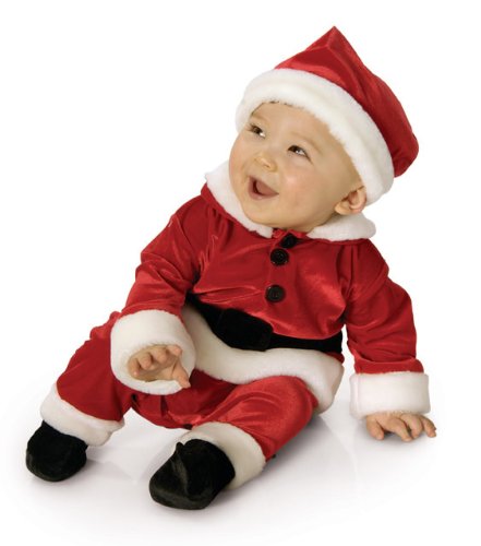 Newborn Baby Velvet Santa Costume Size Newborn to 6 Months