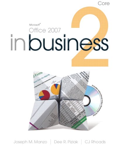 Microsoft Office 2007 In Business Core 0135073200 pdf