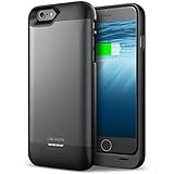 iPhone 6s Plus Battery Case, MFI Certified i-Blason Apple iPhone 6 Plus 5.5 Inch External Battery Case Charger Lightning Connector (Black/Gray)