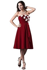 Strapless Knee Length Homecoming Dress/Prom Dress/Wedding Dress 