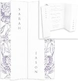 DIY Wedding Invitation Kit Tuxedo - White Orchid Botanical (50 Pack)