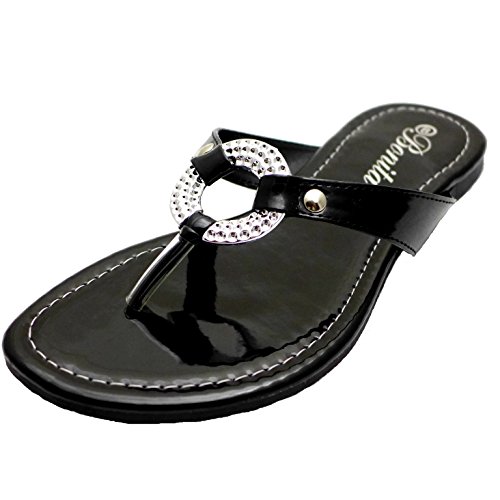 Bonita Women's Flip Flops Thong Flat Sandals V-08