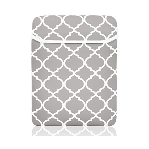TopCase Gray Quatrefoil / Moroccan Trellis Sleeve Bag Case Cover for Apple Macbook Air 11