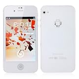 Unlocked Quadband Dual sim with Android 4.0 3G Smart Phone 3.5 Inch Capacitive Touch Screen - AT&T, T-mobile, H20, Simple mobile and other GSM networks (White)
