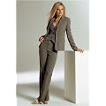 LAURA SCOTT 3tlg. Hosenanzug+ Weste in khaki-beige