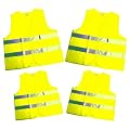 Warnwesten-Set (4 St�ck) f�r 2 Erwachsene und 2 Kinder. Schutz f�r die ganze Familie bei Autopannen.