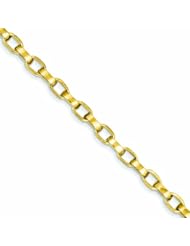 14K Gold 5.75mm Polished Fancy Link Bracelet 8.75 Inches