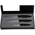 Pradel Excellence 90152, Confezione regalo 3 Coltelli con lama in ceramica, colore: Nero