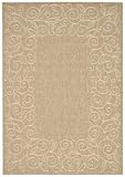 Safavieh Courtyard Collection CY5139B Coffee and Sand Indoor/ Outdoor Area Rug, 4-Feet by 5-Feet 7-Inch