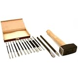 15 Steel Stone Chisels Hammer Rock Lapidary Hand Tools by 