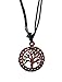 Hawaiian Craftier Tree of Life Wood Pendant Necklace Handmade Style Beach Boy Men Yoga (brown)