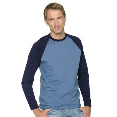 Produkt-Bild: Fruit of the Loom - Kontrast Langarm-Shirt "Baseball Longsleeve T"