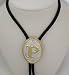 Silver/Gold Plated Monogram Letter "P" Bolo Tie