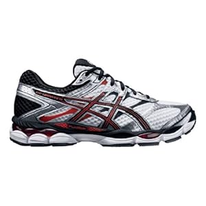 ASICS Men's Gel-Cumulus 16 4E Running Shoe,White/Black/Red,9.5 4E US