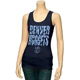 NBA Denver Nuggets Ladies Navy Blue Distressed Logo Tank Top (Large)