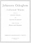 Johannes Ockeghem: Collected Works, vol. III (Motets and Chansons) (English and Latin Edition)