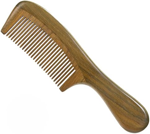 Green Sandalwood Comb Detangling No Static Aromatic Deluxe Natural Round Handle
