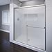 Basco Classic Sliding Shower Door, Fits 52-56 inch opening, Obscure Glass, Brushed Nickel Finish