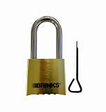 Brinks 181-50052-4 2 Solid Brass 4 Dial Resettable Padlock with 2 Shackle