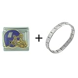 Ncaa Northwestern Wildcats Football Licensed Italian Charm Bracelet