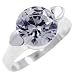 Sterling Silver Round Cut Cz With Hearts Promise Right Hand Wedding Engagement Solitaire Ring
