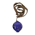 Clay Key of D Ocarina Flute, w/ Necklace, Tenor D