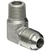 EATON Aeroquip 2024-6-8S 90 Degree Male Elbow, JIC 37° & NPT End Types, Carbon Steel, 1/2 JIC(m) x 3/8 NPT(m) End Size, 1/2" Tube OD, 3/8" Male Pipe Size