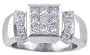 0.87Ct. 14K. White Gold Invisible, Pave Diamond Anniversary Ring
