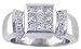 0.87Ct. 14K. White Gold Invisible, Pave Diamond Anniversary Ring