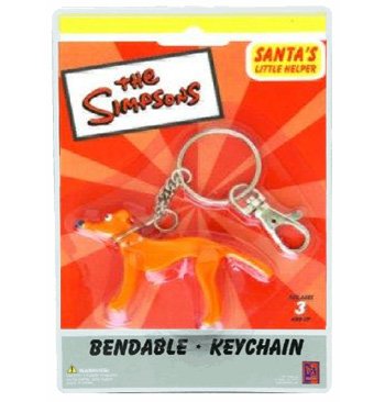 Simpsons Santas Little Helper Bendable Keychain