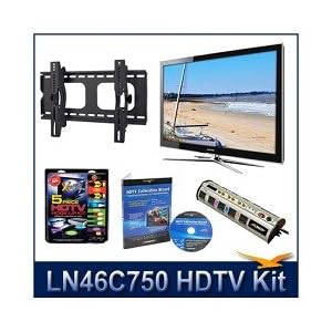 Samsung LN46C750 3D HDTV, AV Home Theater Power Protection (10 outlet, 6900 Joules protection), Universal Flat/Tilt Mount for Flat Panel TVs, HDTV Calibration DVD (Brings out your HDTV’s Full Potential), HDTV High-performance Hook-Up & Maintenance Kit