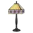Square Glass Jeweled Table Lamp