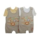 Baby Boy Zoo Animal Design Short Sleeve T-Shirt and Dungarees Set