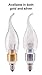Hyperikon® LED Candle 3-Watt (30-Watt), Flame Tip Chandelier Bulb, Gold Housing, Candelabra Base (E12), 2700K (Warm Glow®), 340°-Beam Angle, Dimmable, UL-Listed