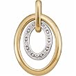 Two Tone Dancing Egg-shaped Diamond Fancy Pendant