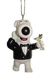3" Family Guy Brian with Martini Christmas Ornament