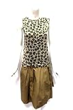 Antipast womens leopard print waist tie sleeveless dress