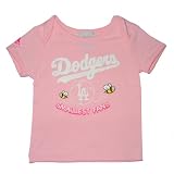 Majestic Infant Baby MLB Los Angeles Dodgers My First Tee T-Shirt - Pink (Size: 18)
