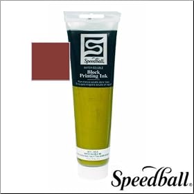 Water-Soluble Block Printing Ink, Brown, 5-oz. Tube by 