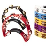 Rhythm Tech Tambourine with Brass Jingles, Purple 9.5 In
