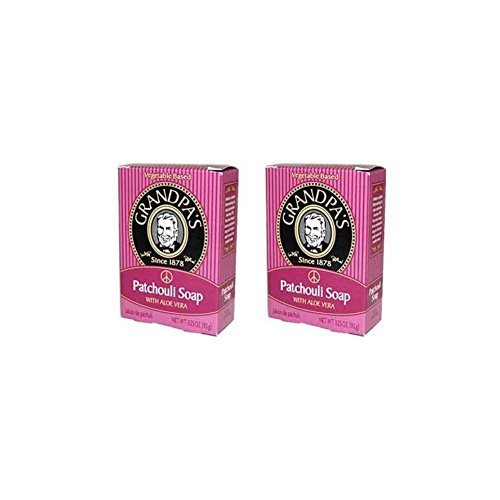 Patchouli with Aloe Vera Soap Grandpa Soap Company 3.25 oz. Bar (Pack of 2)