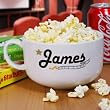 Personalized Ceramic Movie Night Popcorn Bowl