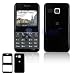 Black Solid Snap-On Cover Hard Case Cell Phone Protector for LG CB630 Invision